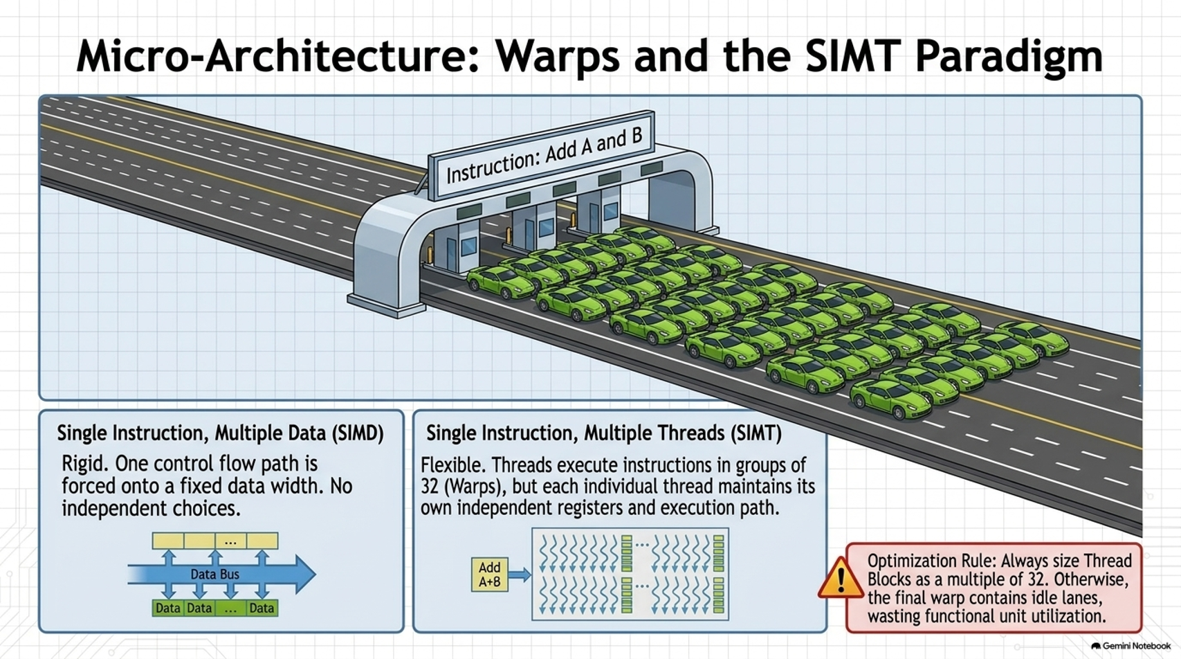 Warp: unit of computing and scheduling